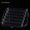 Transparent Plastic Tiered Display Rack for Nail Polish and Cosmetics