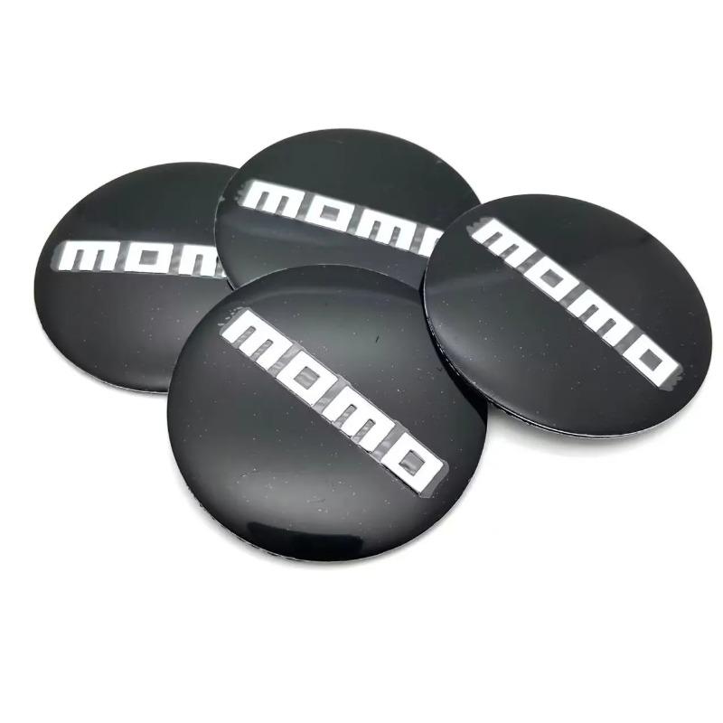 4 Pièces 56mm Emblème MOMO Cache-moyeu de Roue de Voiture Autocollants