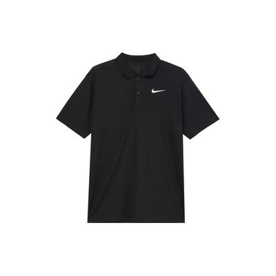 Polo de Manga Corta Transpirable que Absorbe la Humedad con Estampado de Logo Sólido Dri-Fit Victory para Hombre Negro DH0823-010