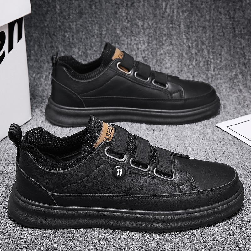 

Социальные туфли модные чехлы на ноги мягкая подошва туфли повседневные молодежные кожаные туфли горячая трансляция 39 чёрный