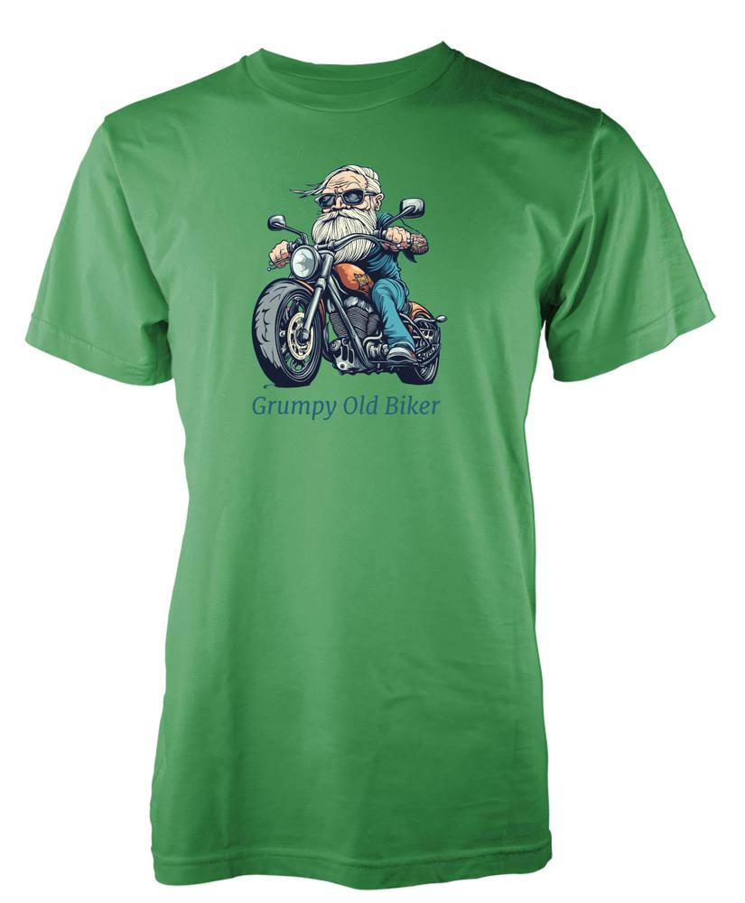 Bnwt Grumpy Tattooed Old Biker Motorbike Novelty Unique TShirt Adult Kids