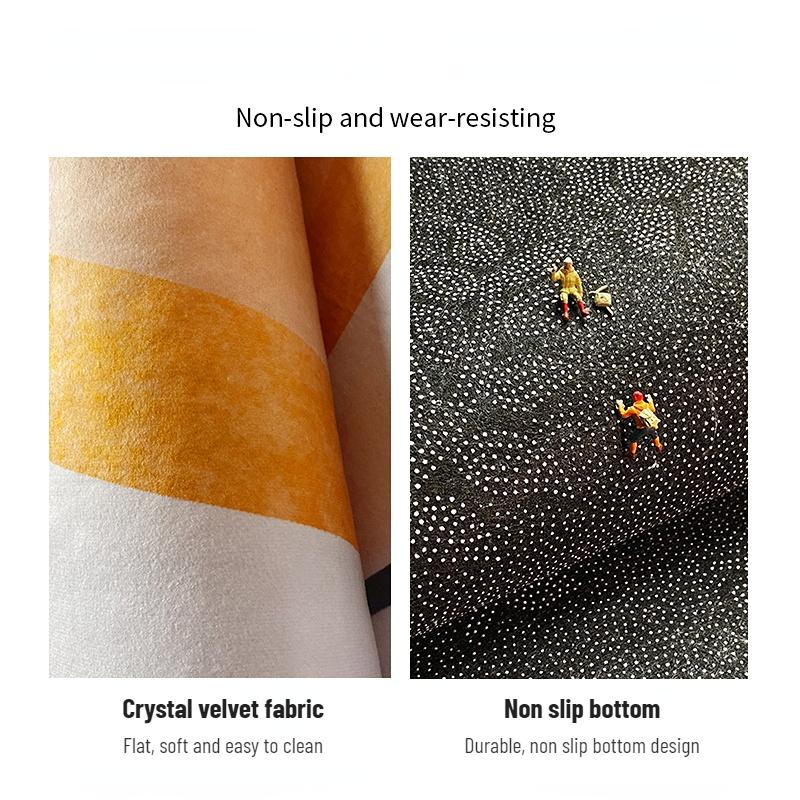 Orange Geometric Carpet for Living Room Modern Luxury Decoration Home Rugs for Bedroom Big Size Non-slip Easy Cleaning Floor Mat