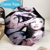 Custom Name Umbrella Floral Fashion Kpop BP Umbrella 8-Frame for Travel, Camping, Casual Lightweight Portable, Essential for Family Gifts