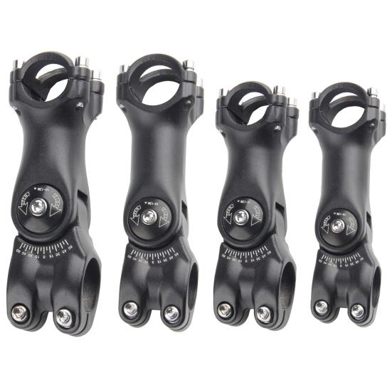 Στέλεχος τιμονιού ποδηλάτου ± 60 μοιρών Ρυθμιζόμενος σχεδιασμός εξαγωνικής οπής Ανθεκτική εύκολη συναρμολόγηση Ταιριάζει σε τιμόνια 31,8 mm Σωλήνες 28,6 mm για ποδήλατα δρόμου MTB