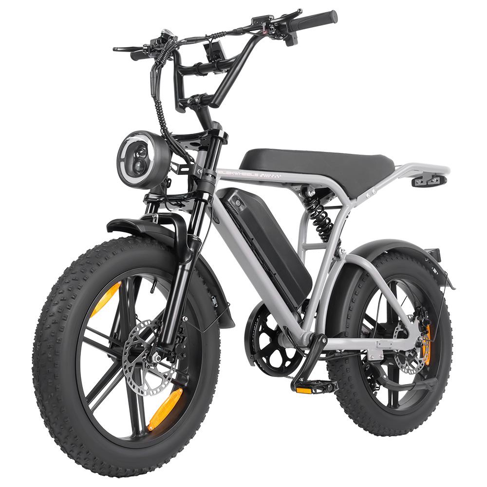 Elekwheels E6 Electric Bicycle 250W Motor 20" Fat Tire Fully Suspended Adult Electric Bike 48V 15Ah LCD Display 7 Speed Max Load 150Kg