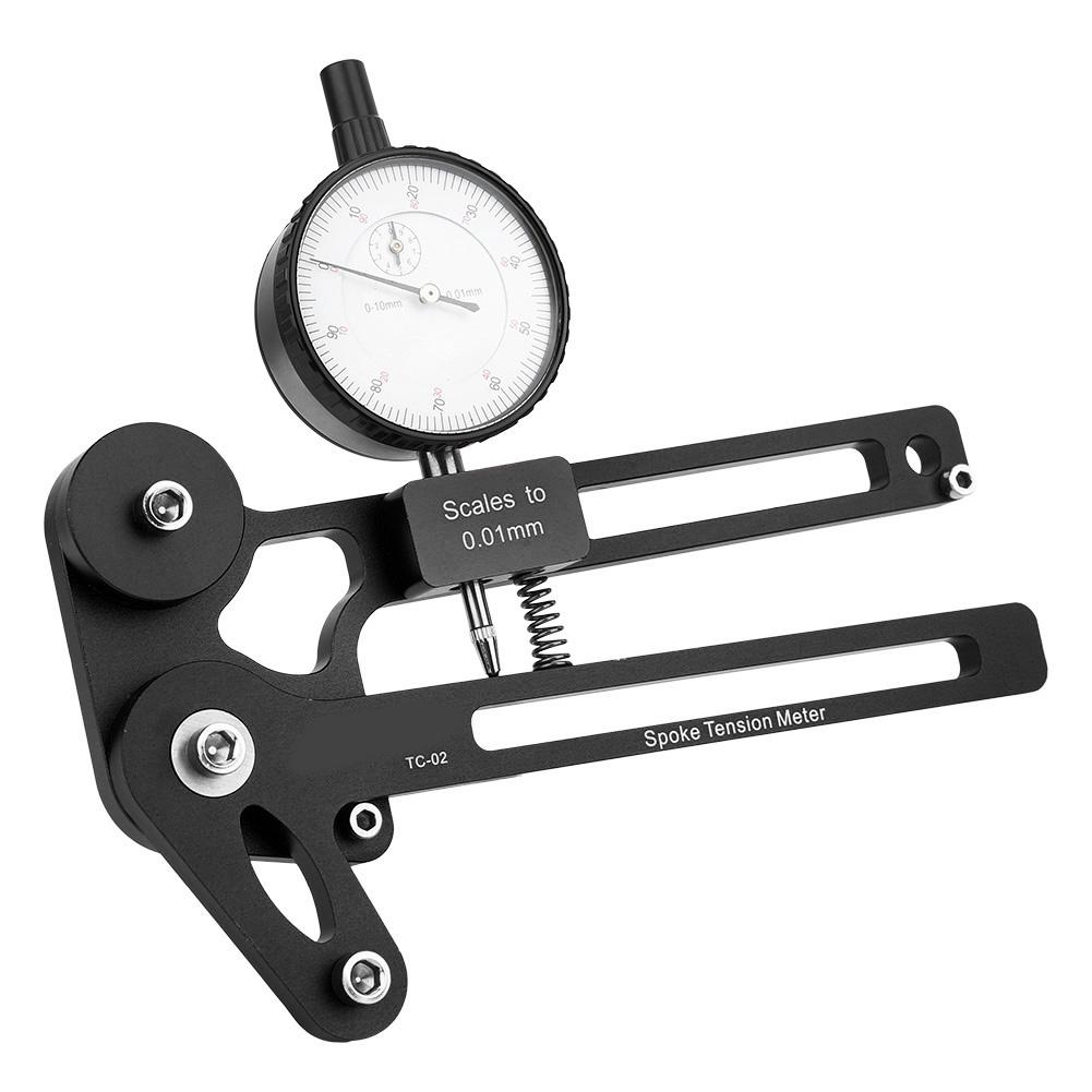 Fahrradreparaturwerkzeuge Fahrradspeichenspannungsmesser Digitale Waage Misst für Fahrradräder Einstellwerkzeugschwarz