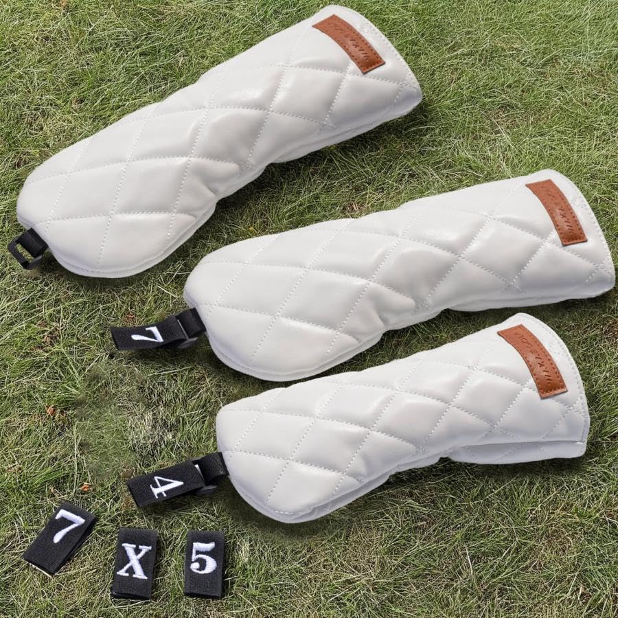 Waterproof Golf Headcover Set for and UT Fits 440cc and 460cc Solid Diamond Design 1 Black UT Drivers, Woods, Utilities, Clubs, Drivers, (Includes