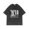 Übergroßes Anime-T-Shirt für Jungen 230g Baumwolle Vintage-Waschung Kurzarm Lässiges Oberteil