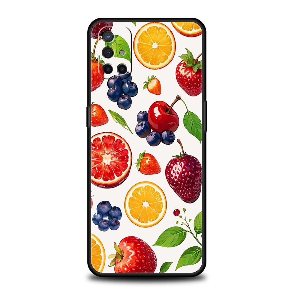 Fruit Juice Flower Pattern Phone Case For OnePlus 13 12 11 10 9 8 7T Pro 13R 12R 10R 9RT 8T Nord N200 2T CE 2 3 5G Lite Cover
