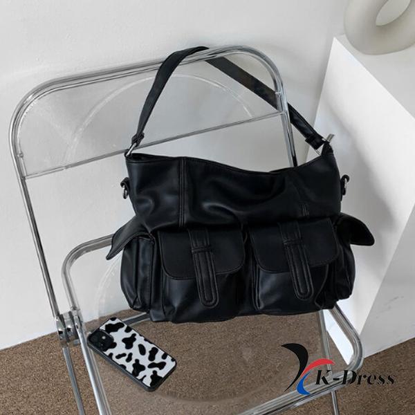 Lucky Pocket Leder Große Schultertasche Crossbag