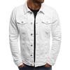Denim Jacket, Casual Solid-color Jacket, Cardigan, Button-button Work Jacket for Men