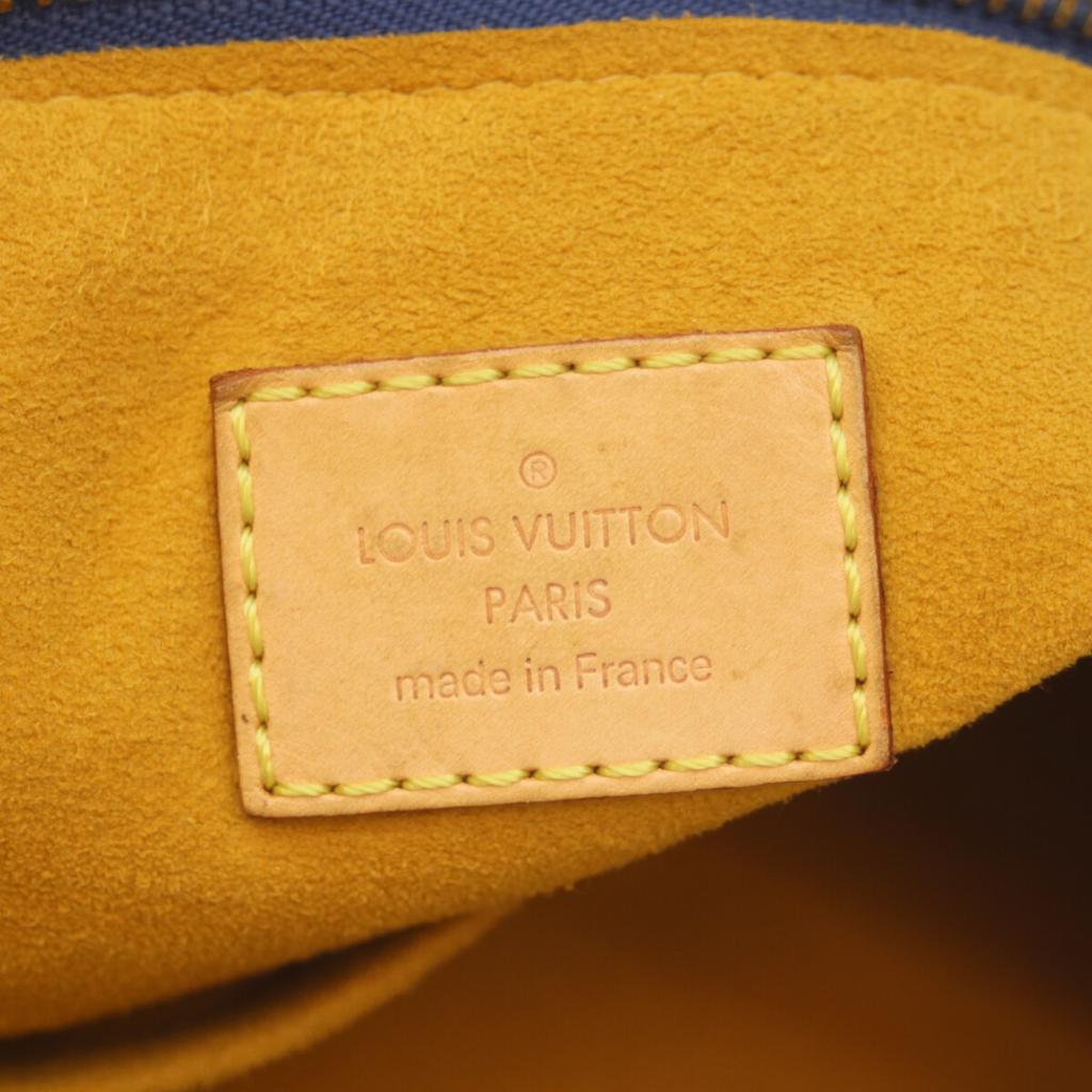 Louis Vuitton 06 M95049 Monogram Denim Baggy PM Long Strap Shoulder Bag blueUsed