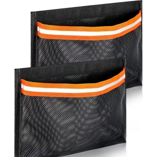 1/2Pcs Reflective Self-Adhesive Universal Boat Caddy Organizer Mesh Bag Large Capacity Waterproof Boat Storage Accessories