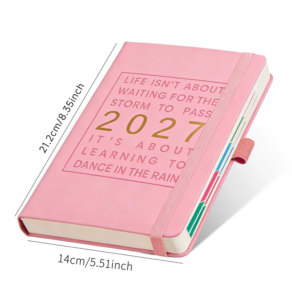 2027 Diary A5 English Calendar Schedule Book Personalized School Weekly Planner Notebook Business Style with Gift Box