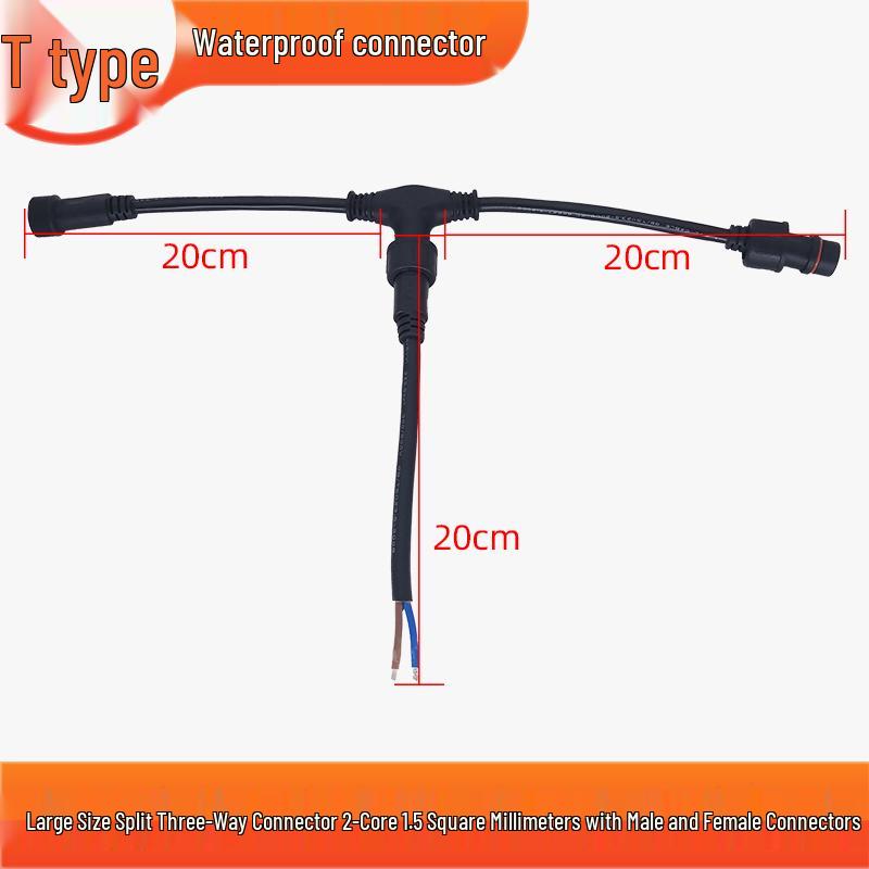 T-Type Waterproof Aviation Plug Connector: 2, 3, or 4-Core Quick Connect Extension, Male & Female, Customizable