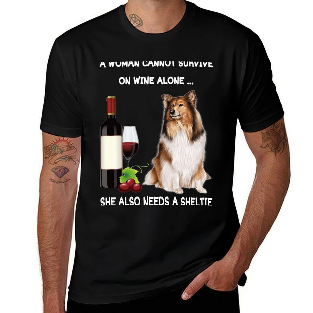 Sheltie Tshirt Casual Loose Fit Short Sleeve Tshirt