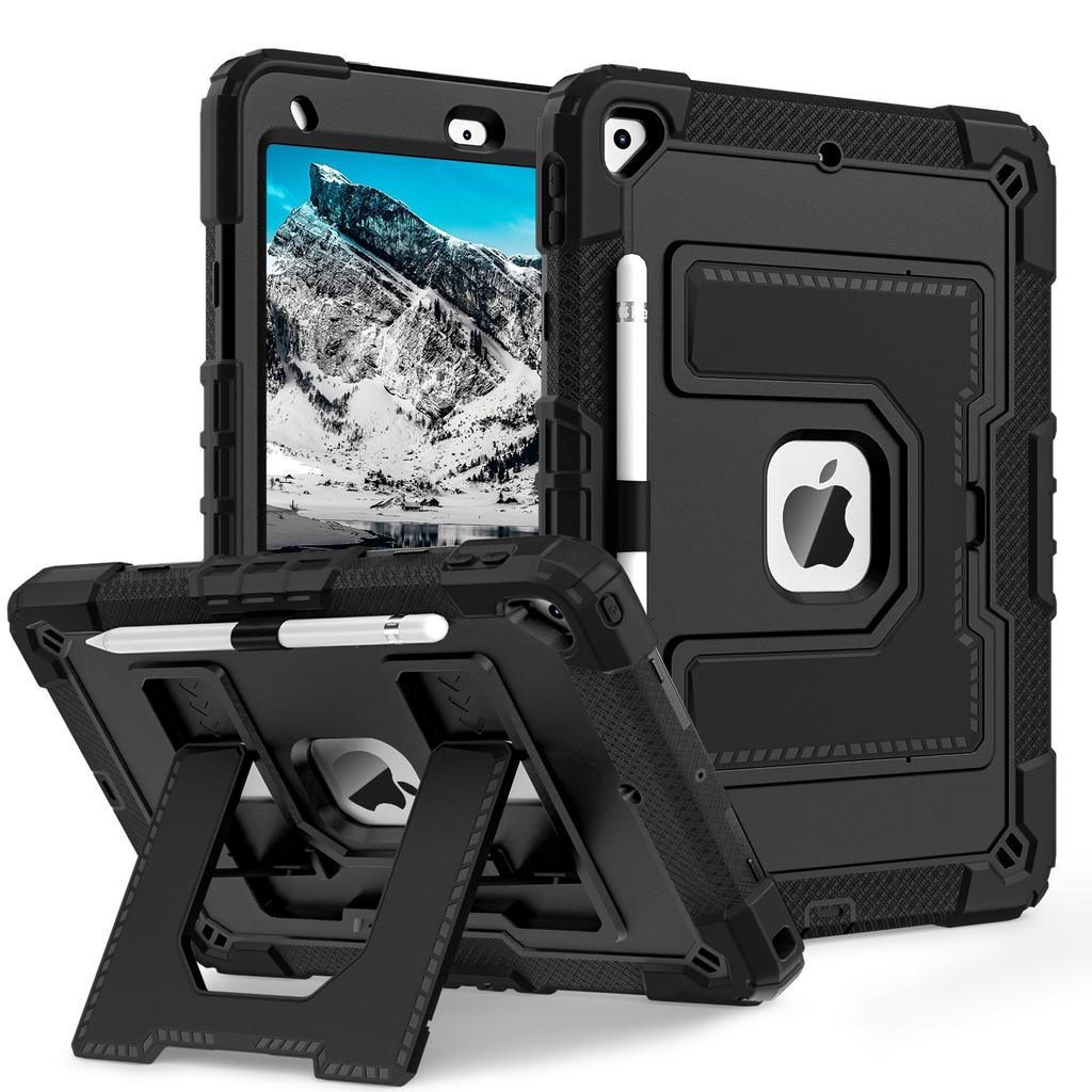 Kids Friendly Case for iPad 10.2 7th 8th 9th Heavy Duty Shockproof Protective Cover with Built-in Kickstand Funda