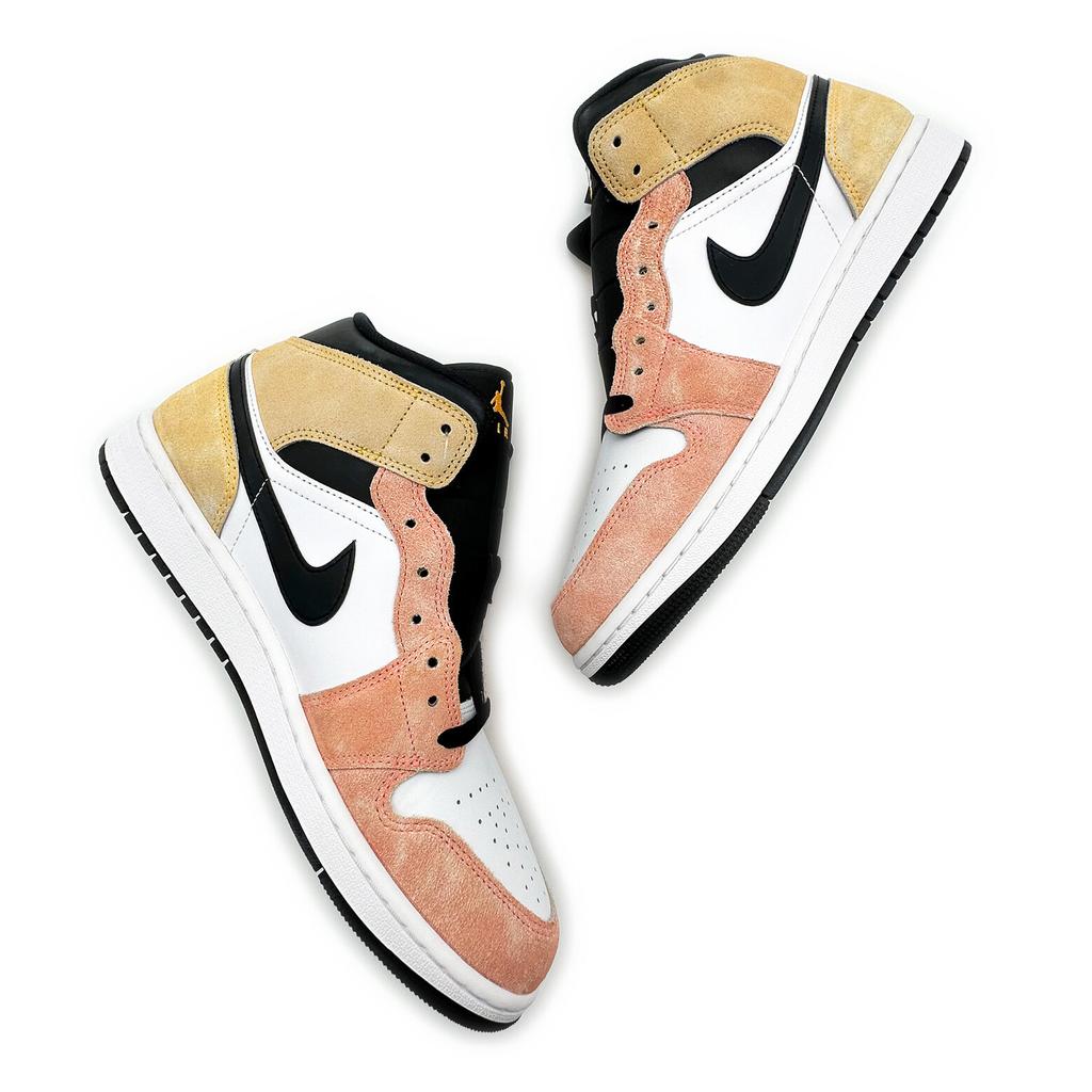 DX4332-800 Nike Air Jordan 1 Mid Flight Club Magic Ember Sundial White (Men's)