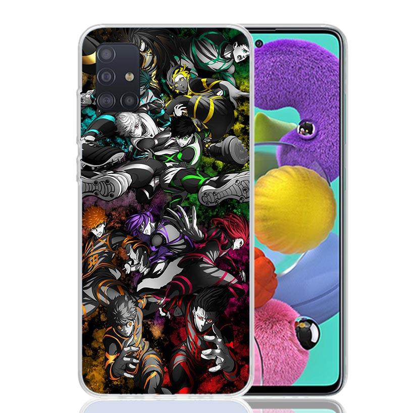 Blue Lock Football Anime Phone Case For Samsung Galaxy A52 A32 A22 A12 A02S A50S A30S A51 A31 AA71 Note 20 Ultra 10 S10 Plus Gal
