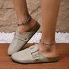 New Large-sized Women's Shoes In Baotou, Thick-soled and Versatile Water Diamond Slippers for Outerwear