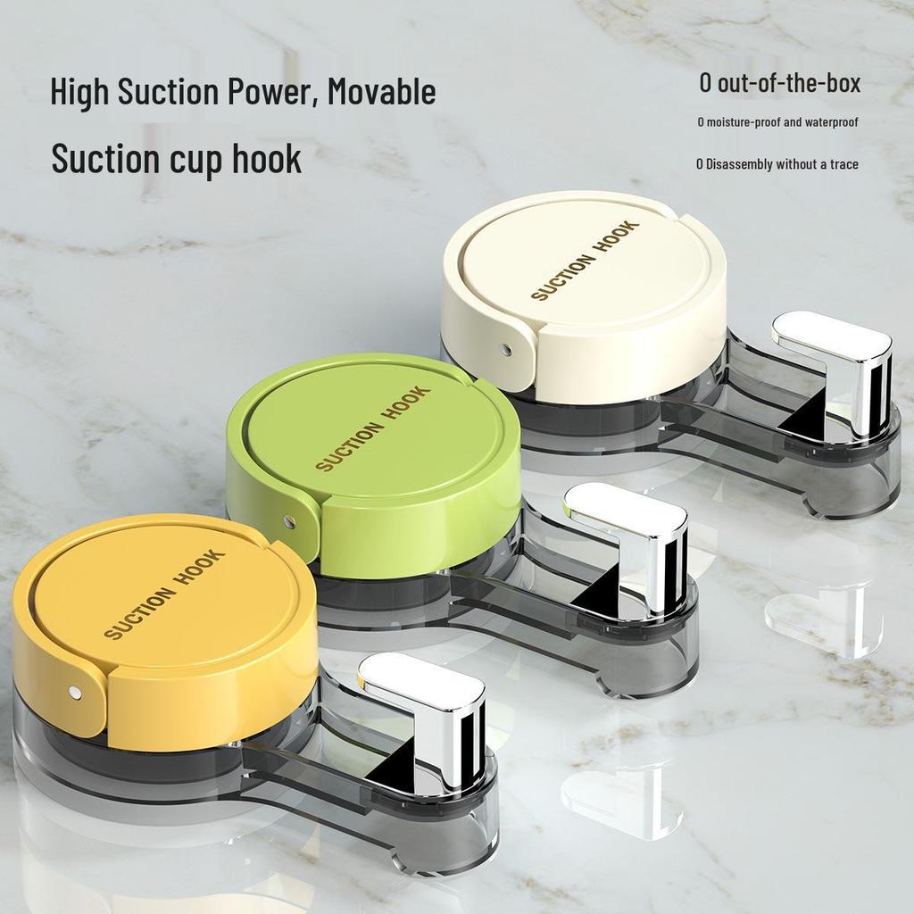 Jianxiu No-Drill Suction Cup Hook for Bathroom and Toilet Doors – Strong, Traceless, Vacuum Hook
