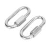 2PCS Maillon Rapide Mousqueton de Sécurité Forme D en Acier Inoxydable avec Vis Hexagonale pour l'Escalade