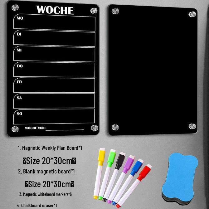 3D Magnetic Acrylic Erasable Note & Planner Board for Refrigerator