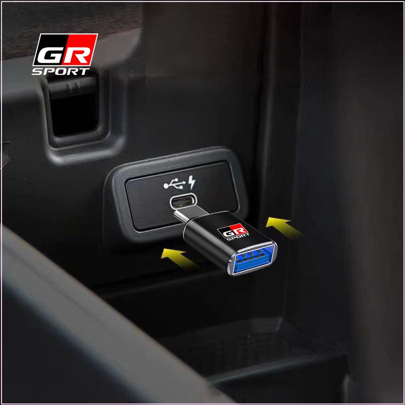 USB 3.0 To TypeC Adapter Mini Converter Phone Charging Cable Charger for Toyota TRD GR E150 E120 Land Cruiser 200 Chr Corolla Yaris Rav4