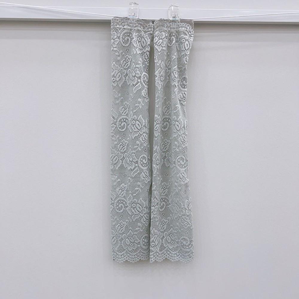 Mesh Lace Sun Protection Arm Sleeves Breathable Floral Embroidery Fingerless Long Sunscreen Elastic Sleeve Arm Warmers
