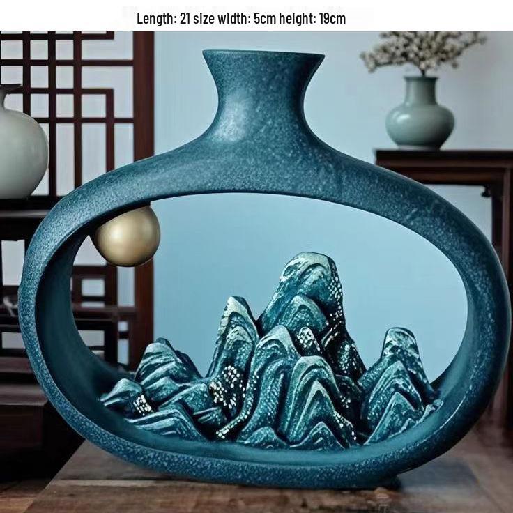 

Китайська антикварна ваза-скеля для декору вітальні чи офісу та подарунок на новосілля