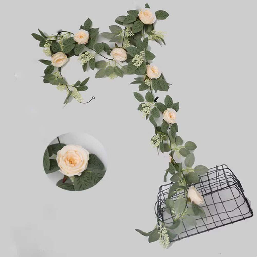 Living Room Rose Artificial Flowers Plastic Berries Artificial Eucalyptus Greenery  Garden Arch