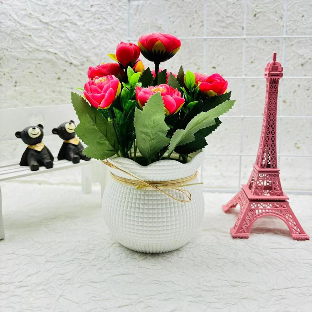 Camellia Sp Green Plant Indoor Decor With Plastic And Silk For Home And Wedding Use