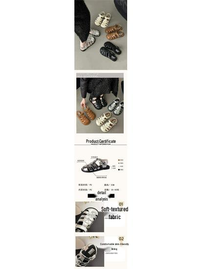 Women's Retro Woven French Flat Roman Sandals - Soft Sole Clogs for Casual Summer Beachwear 2025.