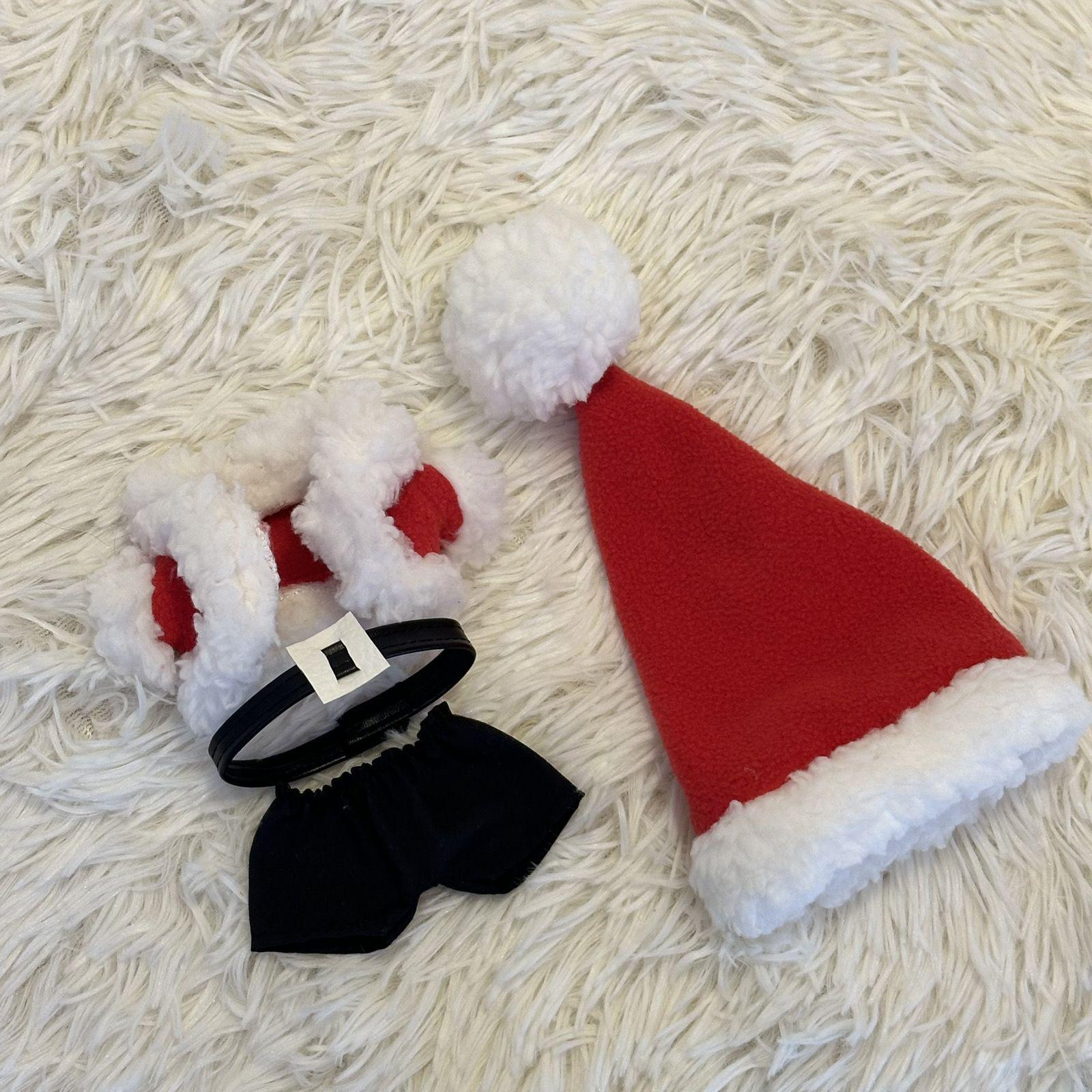 17cm Santa Claus Christmas Doll Clothes for Labubu Pendant Santa Claus (clothes only, no doll included)