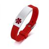 Medical Alert ID Bracelet for Men Women Personalized Diabete ICE Silicone Wristband Type 2 Custom Engraved