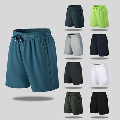 Shorts Men's Summer Short Length Loose Sports Men's Ice Silk Solid Color Beach Pants