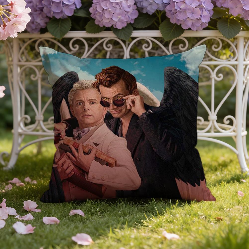 Tv G-Good O-Omens Cushion Cover Home & Car Dual-Scene Pillow Cover: Reversible for Premium Comfort
