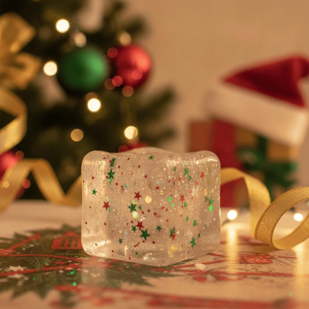 Slow Rebound Christmas Maltose Stress Relief Ice Cubes Anxiety Relief Fidget Toy Adults