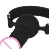 Odolná hračka s míčkem Gag Bezpečné jemné zpracování Black Gag Mouth Ball Bondage Dildo pro páry