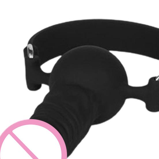 Odolná hračka s míčkem Gag Bezpečné jemné zpracování Black Gag Mouth Ball Bondage Dildo pro páry