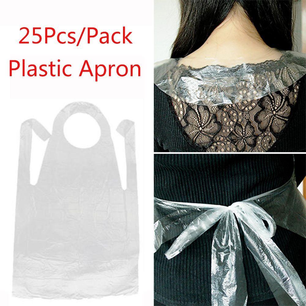 

Disposable Sleeveless Folding Plastic Aprons Kitchen Supplies Transparent