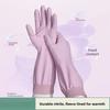 Waterproof Fleece Gloves Durable Dishwashing Gloves Long Cuff Kitchen Gloves  Household
