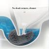 38cm Toilet Brush With Suspension Design Hemisphere Head Extended Handle Suspension Toilet Brush Bathroom Cleaning Tool