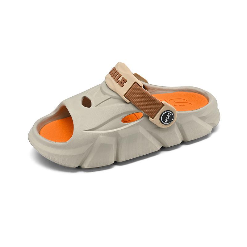 Summer Children's Slippers Boys and Girls Indoor Household One-word Mops Outdoor Wear Dual-purpose Thick-bottomed Non-slip and Wear-resistant Sandals