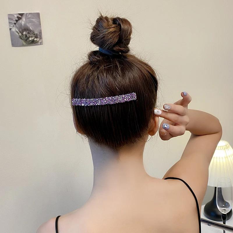 Nové hřebeny do vlasů Plastová sponka do vlasů Elegantní dámská móda Kamínkové sponky do vlasů Hřebeny na drdol Dívčí vlasové doplňky