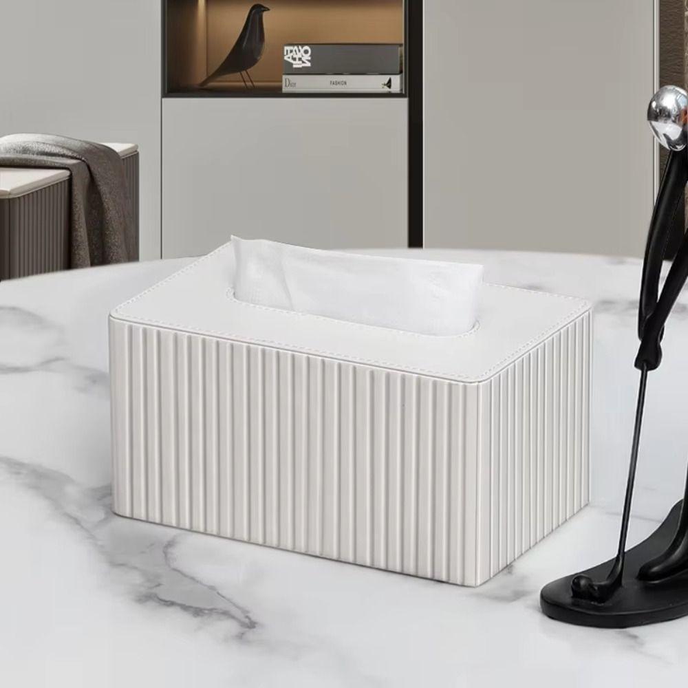 Vertical Pattern Napkin Holder European Style Paper Storage Container  Living Room Decoration