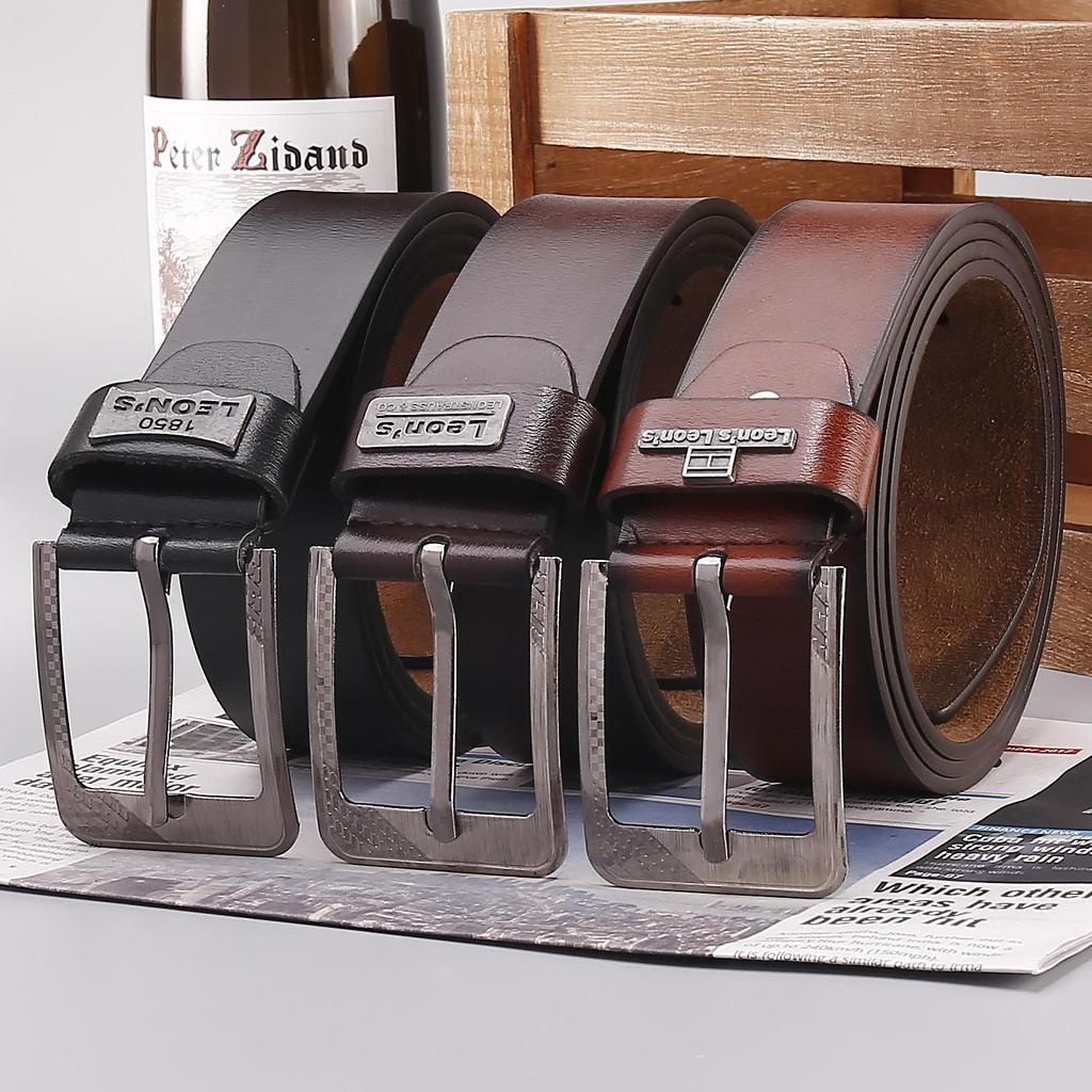 New Men's Casual Minimalist Leather Belt - High-End Trendy Design