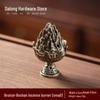 Xiangyun Copper Aromatherapy Incense Burner - Hollow Lotus Design, Three-Legged with Porous Baolian Lantern and Boshan Style.