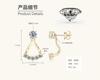 Silvere Glam S925 Sterling Silver Exquisite Back-hanging Moissanite Stud Earrings, A Two-wear Niche Korean Trendy Ear Accessory