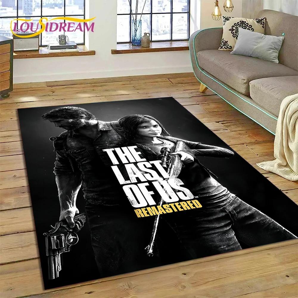 Tappeto Decorativo 3D The Last of Us Gioco Horror TV Joel Pedro per Soggiorno Camera da Letto Arredamento Casa, Decorazione Antiscivolo per Divano Zerbino Regali